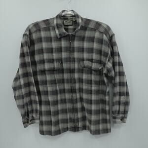 Vintage Zero Tolerance Shirt Mens XL Grey Plaid Cotton Weave Grunge Skater Retro